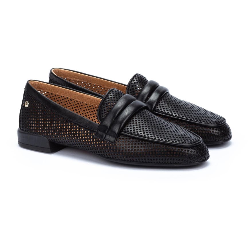 Women's Pikolinos ALMERIA Loafers Black | NZ B920AQ7